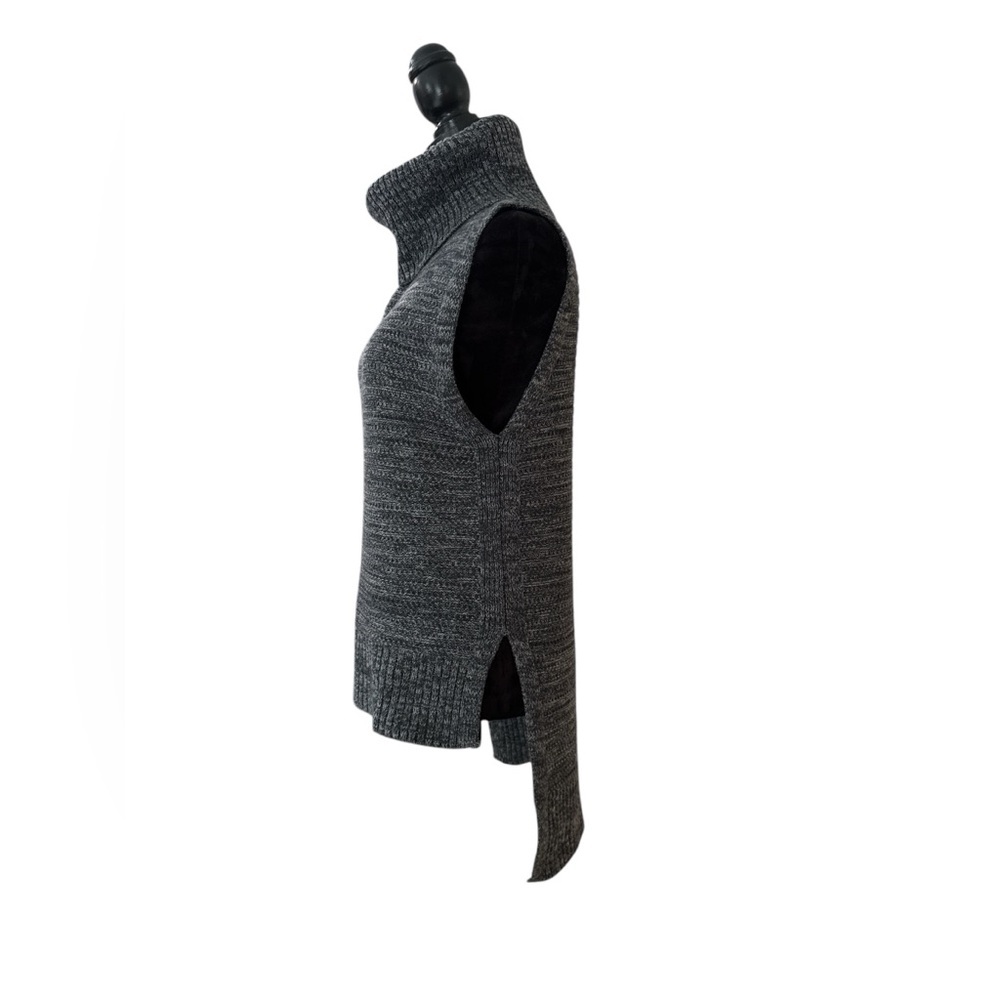 Banana Republic Blue Gray Sleeveless Turtleneck Sweater Tunic Size Small - Picture 2 of 9